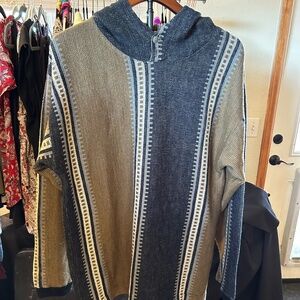 Pazzo Baja Hoodie Sweater | Hooded Knit Pullover | Large